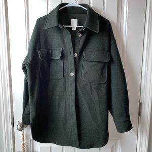 H&M Oversized Dark Green Shacket